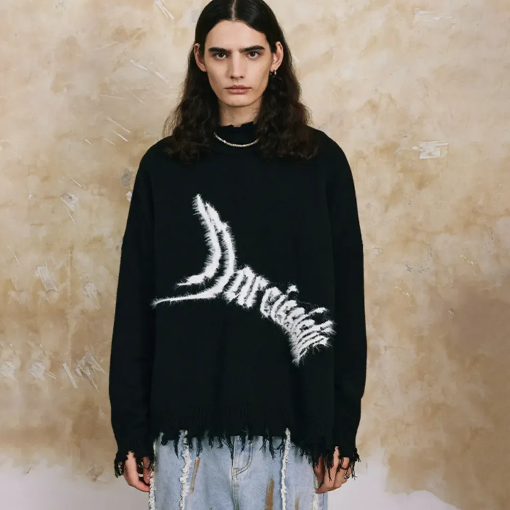 Moon Flocked Turtle Neck Sweater