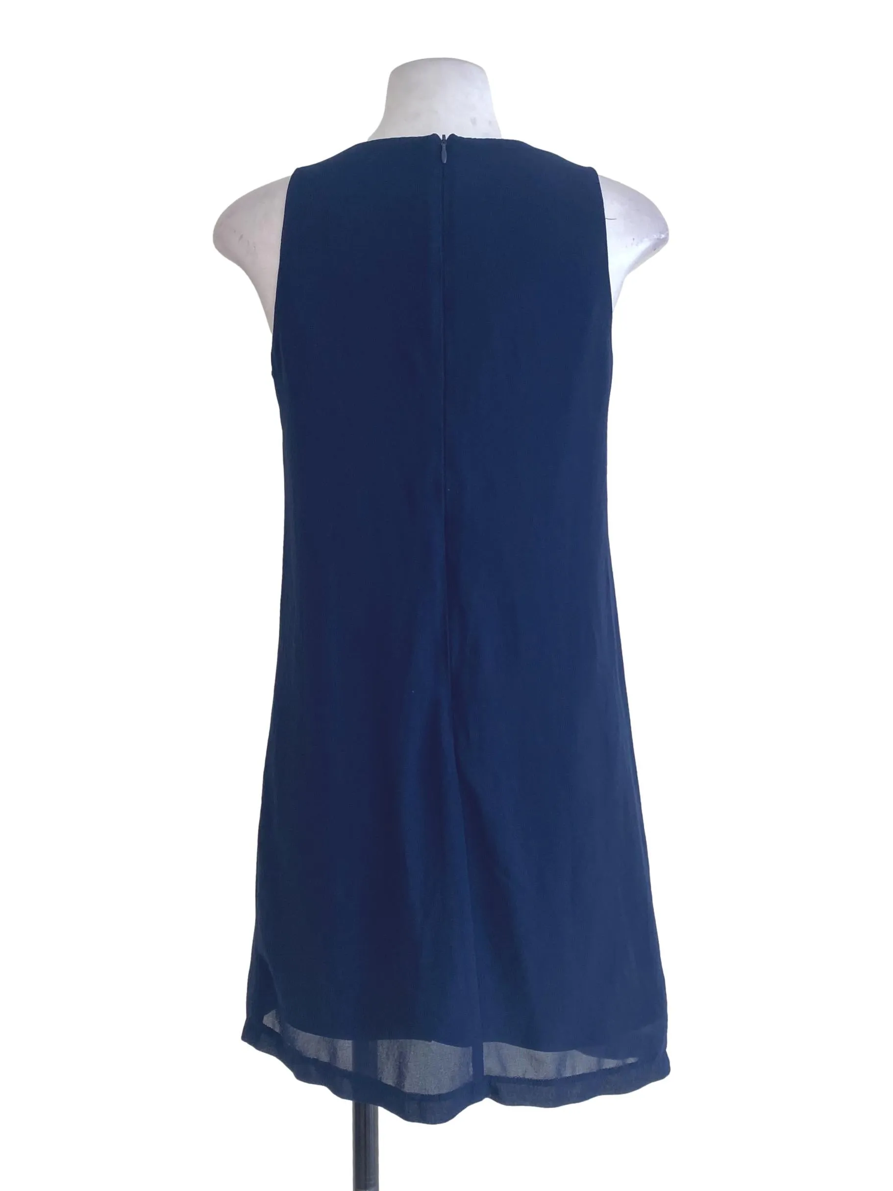 Navy Blue Plain Shift Dress