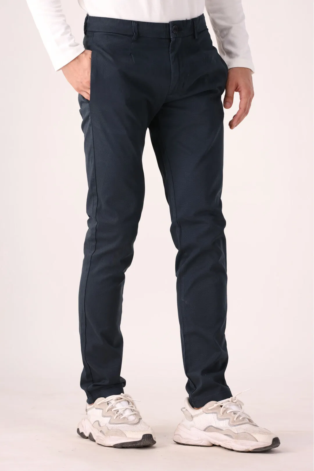 Navy Slim Fit Fashion Pent