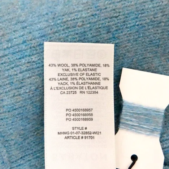 NEW! Babaton Aritzia Pull On Mini Skirt Wool Blend Light Blue SZ S