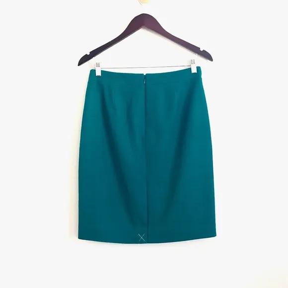 NEW! J. Crew Pencil Skirt Wool Blend Green Size 4