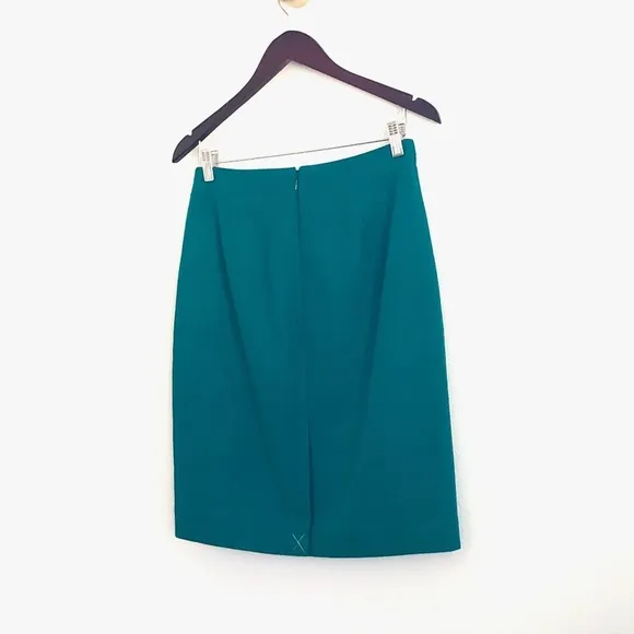 NEW! J. Crew Pencil Skirt Wool Blend Green Size 4