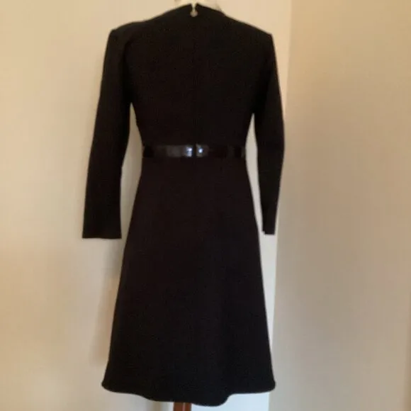 NEW KATE SPADE Sequin Bow Waist Ponte Dress in Black S Cocktail Party Holiday