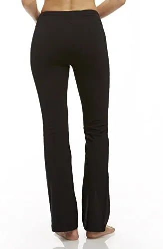 New Marika Women's Carrie Tummy Control Bootleg Pant with 32" inseam, Black, sz L!