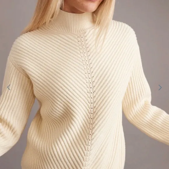 NEW Marine Layer Skylar Turtleneck‎ Sweater In Ivory Size XL