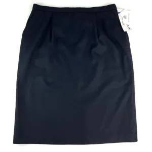 New Pendleton Black Virgin Wool Pencil Skirt Womens Size 18 Vintage 34x27.5