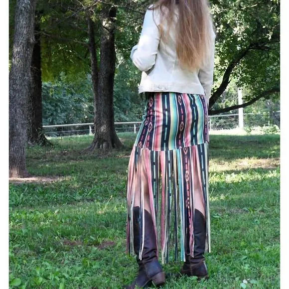 NEW SCULLY rio rancho skirt in multi
