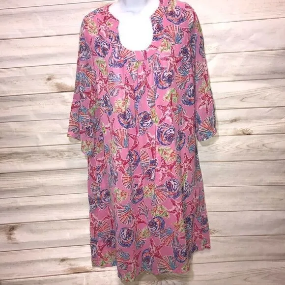 NEW! Tracy Negoshian Alice Shift Dress Sea Star L