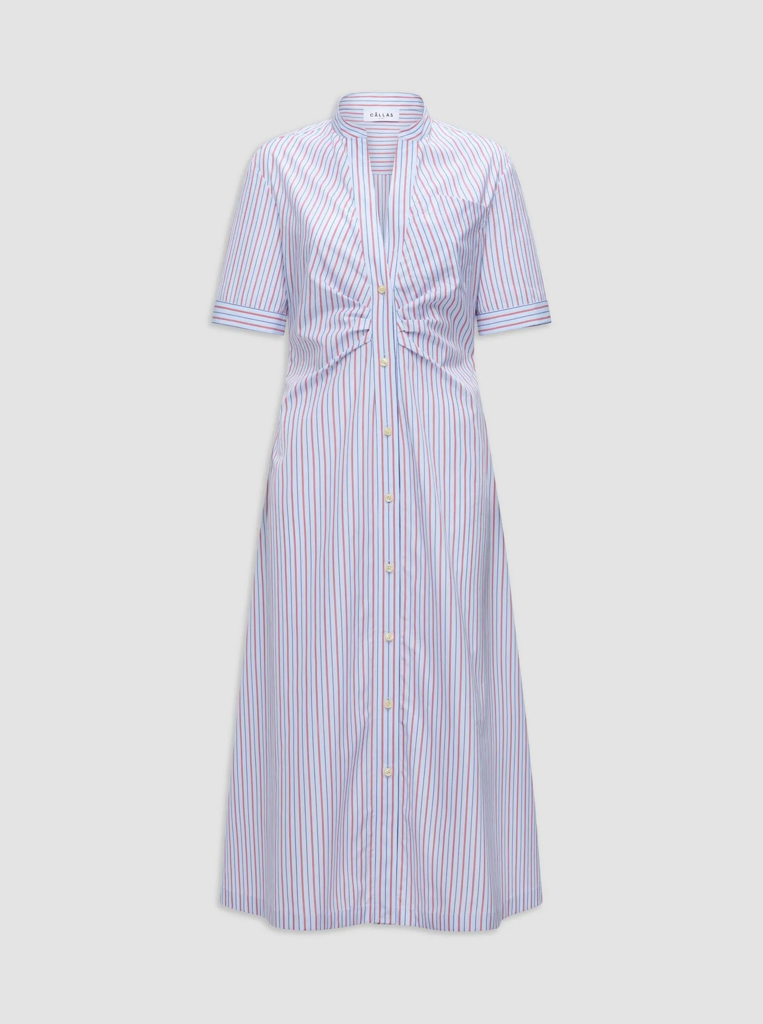 NOOR Shirtdress White/red stripe