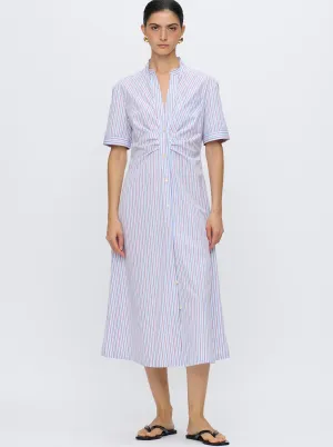 NOOR Shirtdress White/red stripe