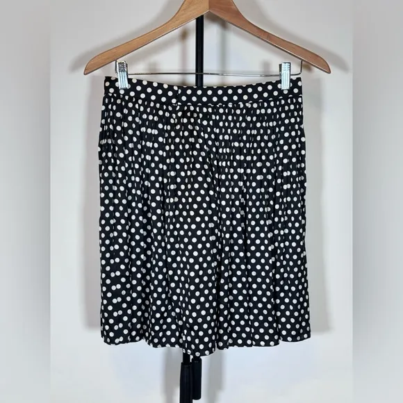 NWOT JCrew Featherweight satin mini skirt in dot