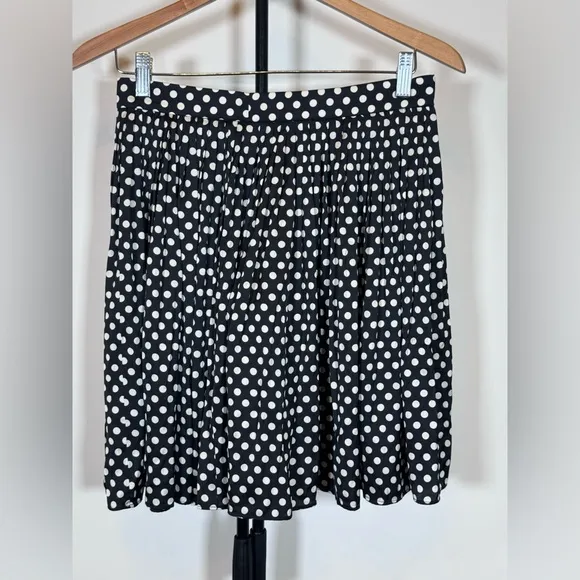 NWOT JCrew Featherweight satin mini skirt in dot