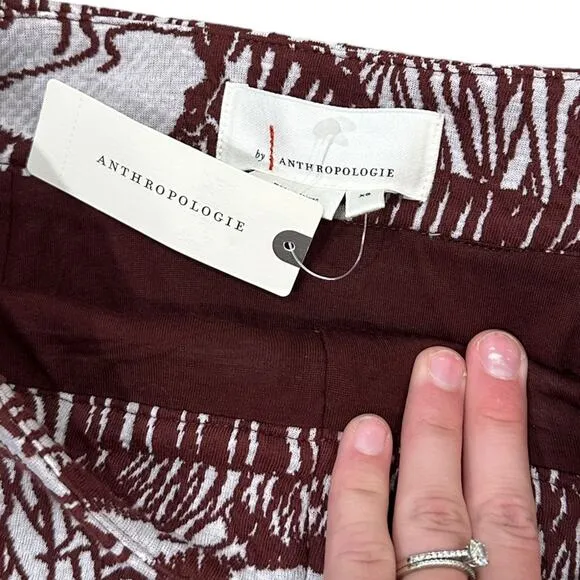 NWT Anthropologie Jillian Knit Pencil Skirt In Safari Print