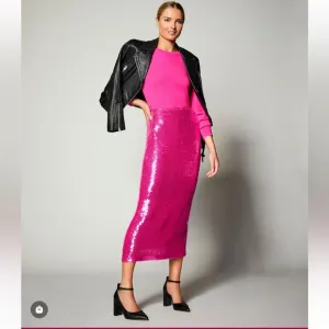 NWT Antonio MelaniIman Sequin Pencil Midi Skirt