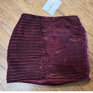 Nwt-Bond 73- ruched metallic mini skirt -small