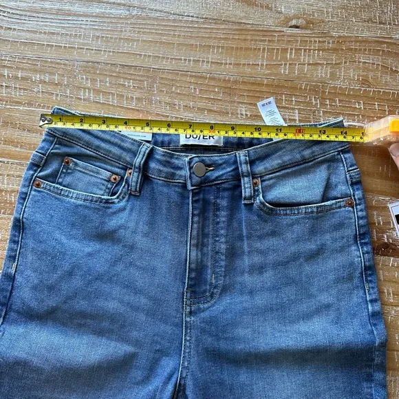 NWT DUER Womens Kick Flare Denim Pant in Beach Blue