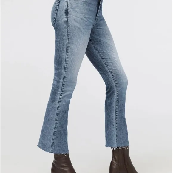 NWT DUER Womens Kick Flare Denim Pant in Beach Blue