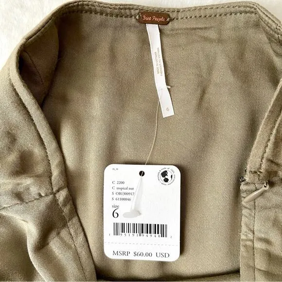 NWT Free People Olive Green Mini Skirt Size 6 (NWT)
