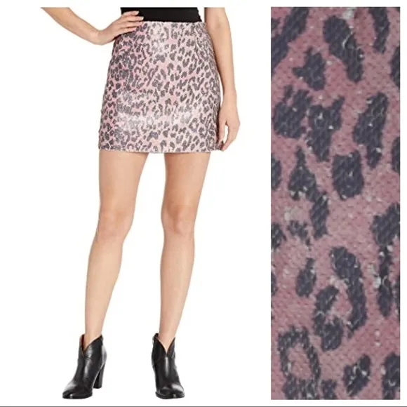 NWT. Free People Sequin Mini Skirt. Size 0.