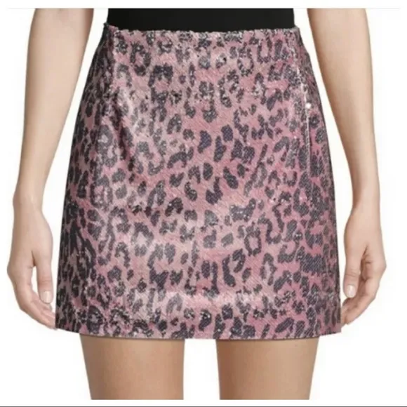 NWT. Free People Sequin Mini Skirt. Size 0.