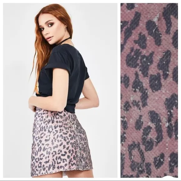 NWT. Free People Sequin Mini Skirt. Size 0.