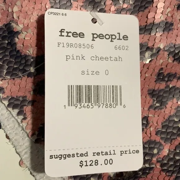 NWT. Free People Sequin Mini Skirt. Size 0.