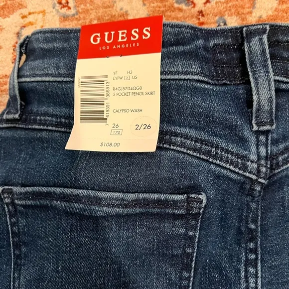 NWT guess high rise pencil skirt