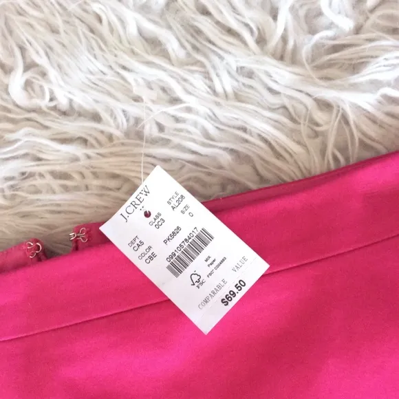 NWT J. Crew Scalloped Sateen Pencil Skirt