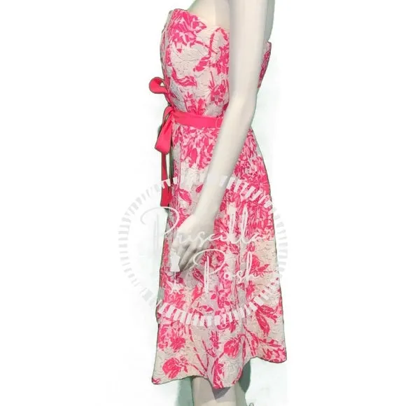 NWT Lilly Pulitzer Sienna Strapless Dress Hot Pink 8