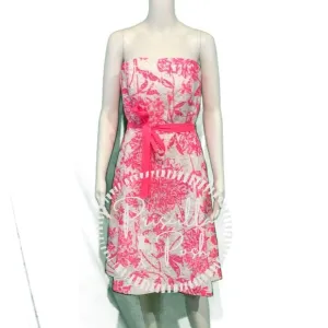 NWT Lilly Pulitzer Sienna Strapless Dress Hot Pink 8