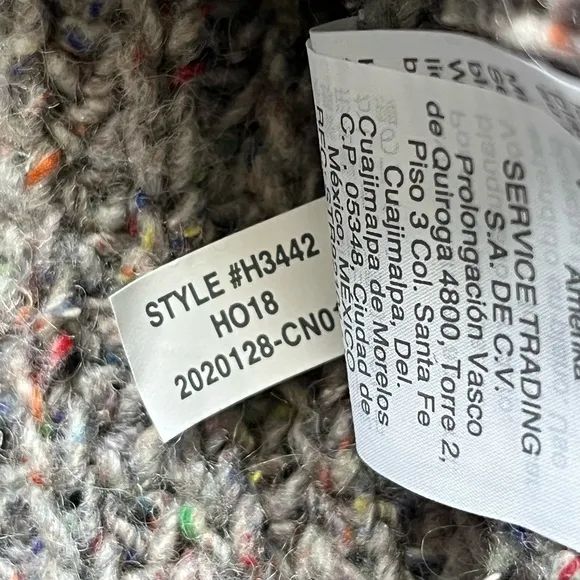 NWT Madewell Colorfleck Slouchy Ribbed Turtleneck Sweater XS
