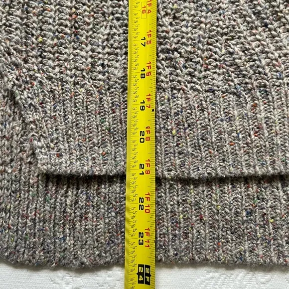 NWT Madewell Colorfleck Slouchy Ribbed Turtleneck Sweater XS