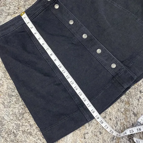 NWT Madewell Metropolis Snap mini Skirt sz 22 black