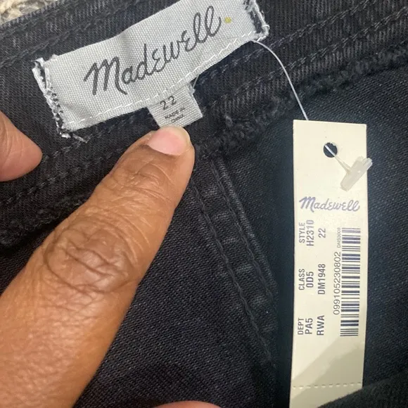 NWT Madewell Metropolis Snap mini Skirt sz 22 black