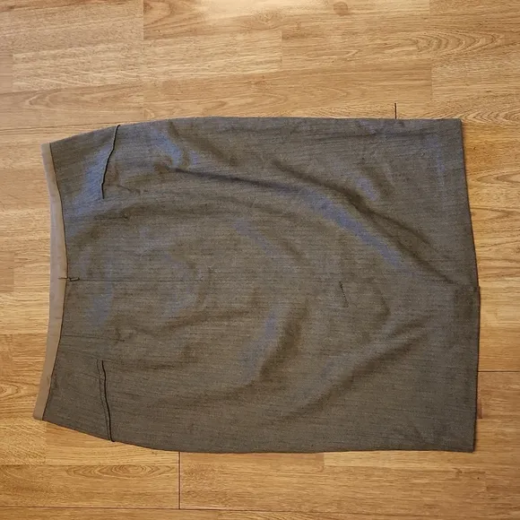 NWT Magaschoni neutral herringbone career pencil skirt sz 12