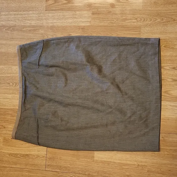 NWT Magaschoni neutral herringbone career pencil skirt sz 12