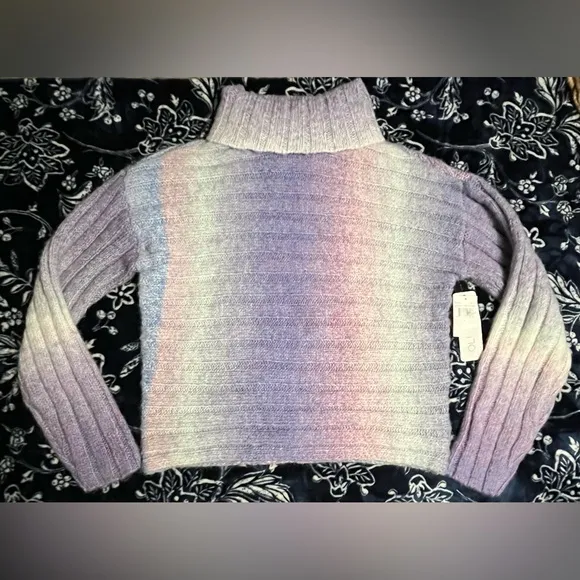 NWT! Olivia Sky Tie Die Oversized Turtleneck Sweater 20-26”