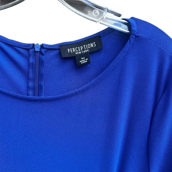 NWT Perceptions New York Cobalt Blue Dress size: XL