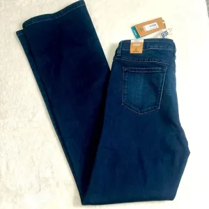NWT prAna Sz 12 / 31 Tall Dark Indigo Bootcut Geneva Denim Jeans Sustainable