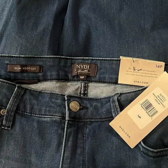NYDJ Petite Le Silhouette Slim Bootcut High Rise Jeans Amour Size 14P NWT