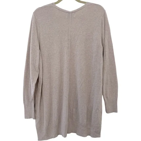 OLD NAVY • Women’s Oatmeal Beige V-Neck Tunic Sweater