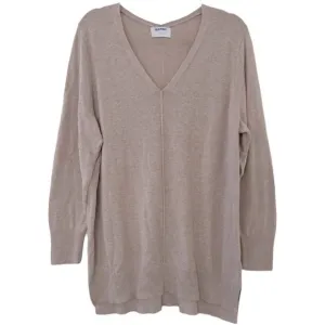 OLD NAVY • Women’s Oatmeal Beige V-Neck Tunic Sweater