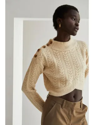 Olivia Crop Ivory Sweater