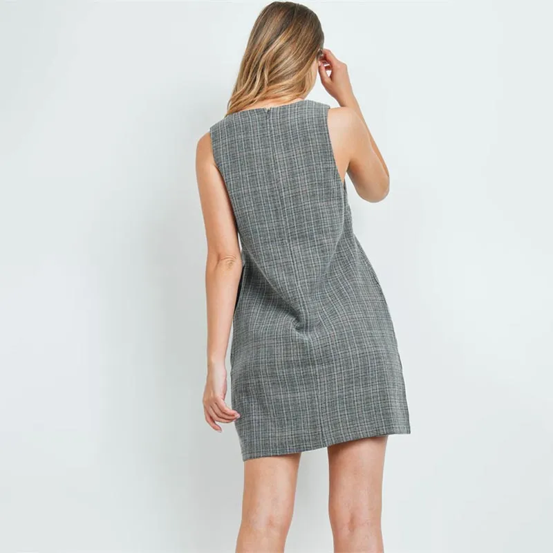 Olivia Plaid Shift Dress