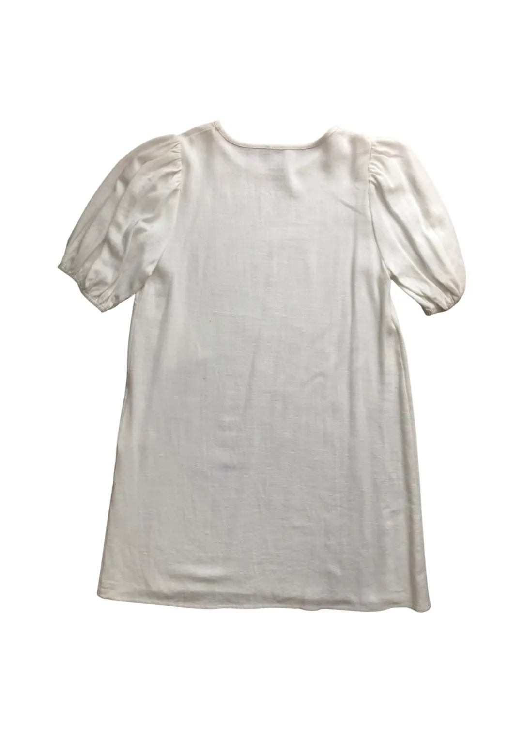 Olivia Puff Sleeve Shift Dress - White
