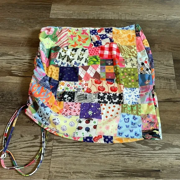 OMighty patchwork mini skirt L