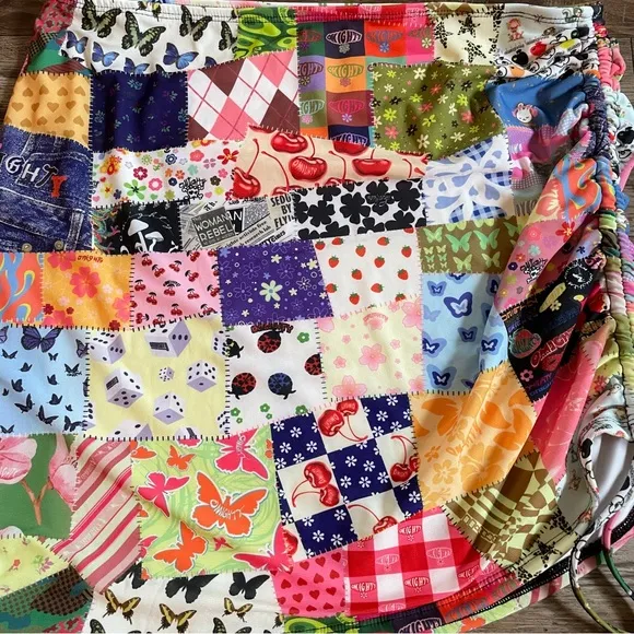 OMighty patchwork mini skirt L