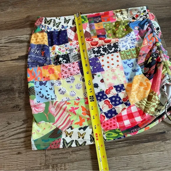 OMighty patchwork mini skirt L