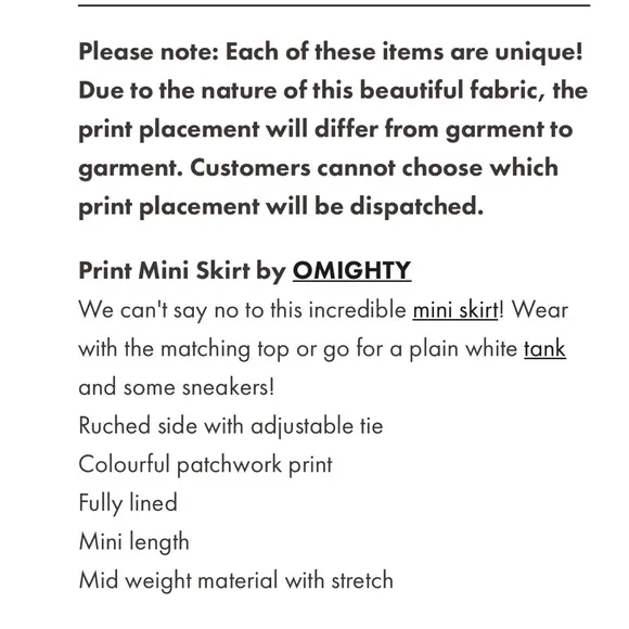 OMighty patchwork mini skirt L