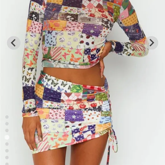 OMighty patchwork mini skirt L